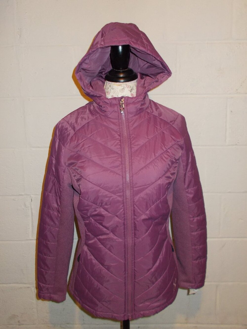 Spyder Women's Jacket Size M Color Mauve full zip with hood NWT